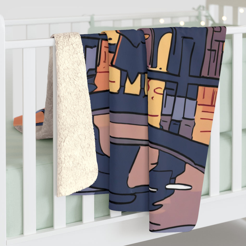 Ferrywoman in Rain-Darkened Cloak Velveteen Throw Blanket
