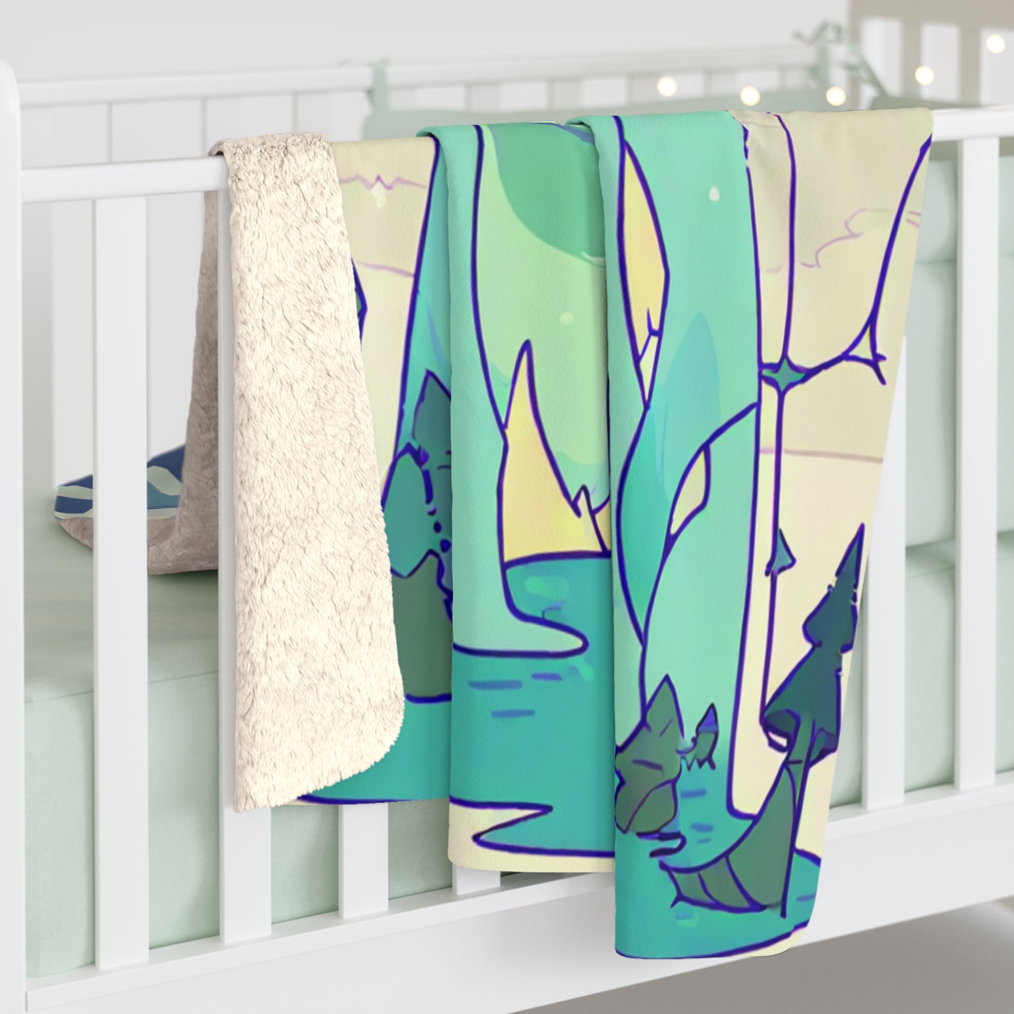 Aurora Pond Stargazer Sherpa Throw Blanket