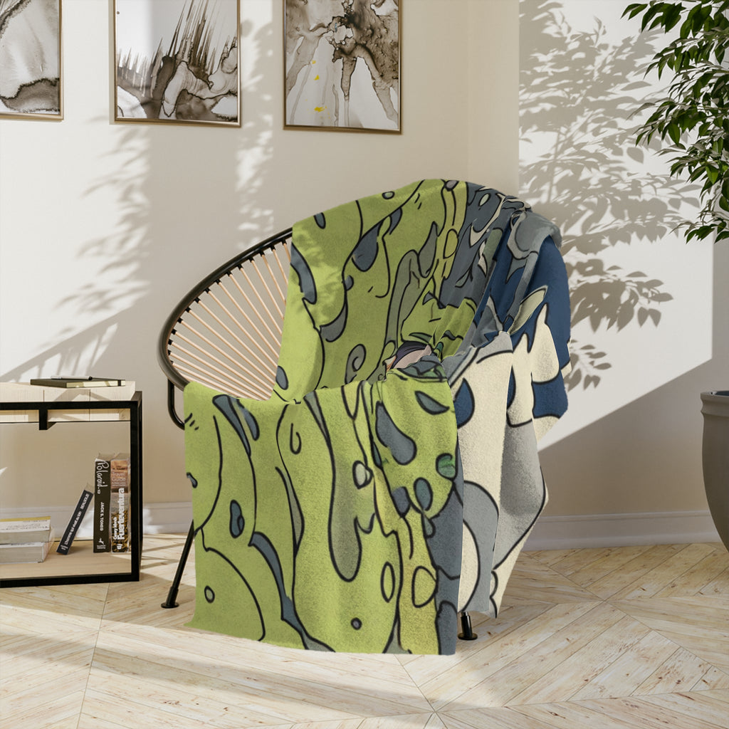 Moonlit Tide Pool Polisher Velveteen Throw Blanket