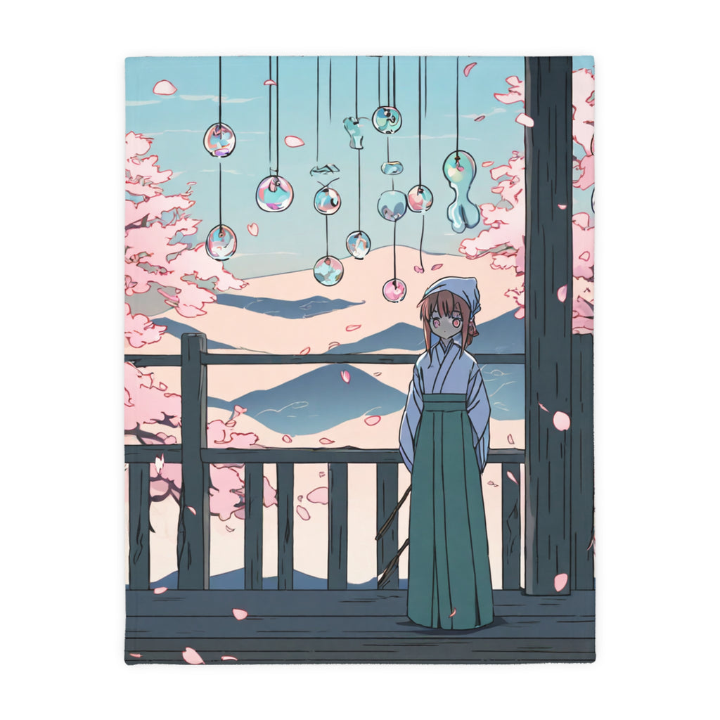 Wind Chime Craftsperson Glass Velveteen Throw Blanket
