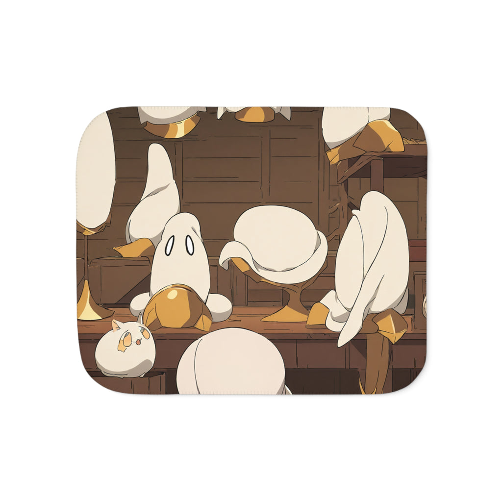 Shell Inlay Craftswoman Sherpa Throw Blanket