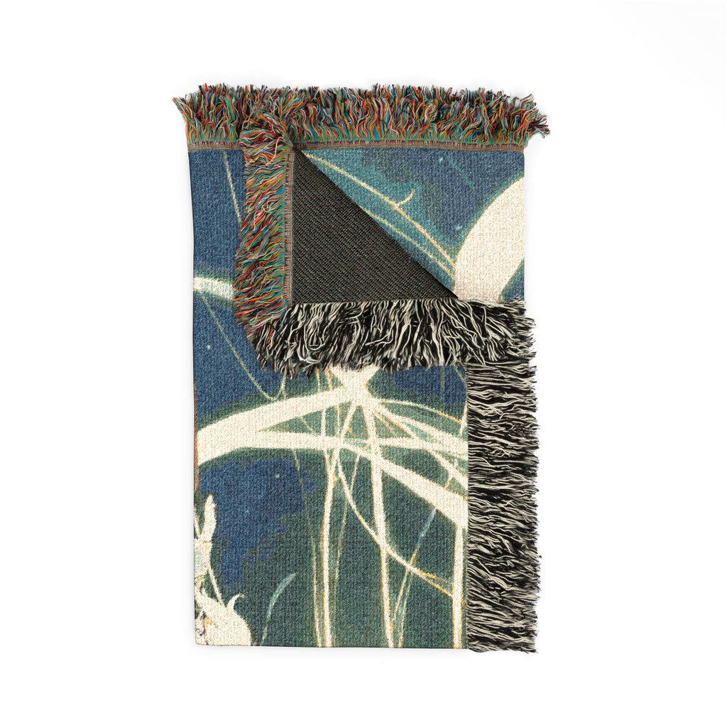 Mountain Vegetable Seller on Moss Stone Woven Throw Blanket