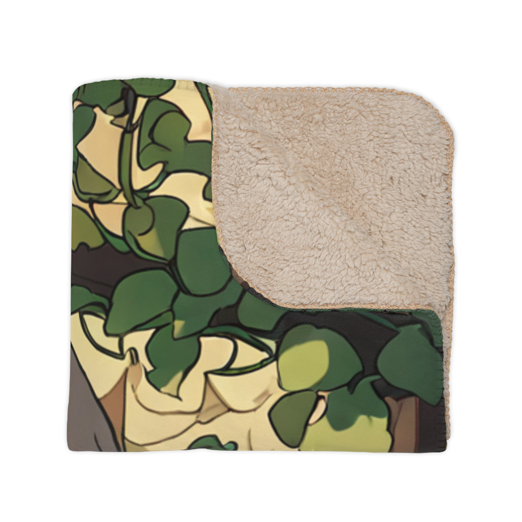 Lighthouse Keeper Tending Geraniums Velveteen Throw Blanket