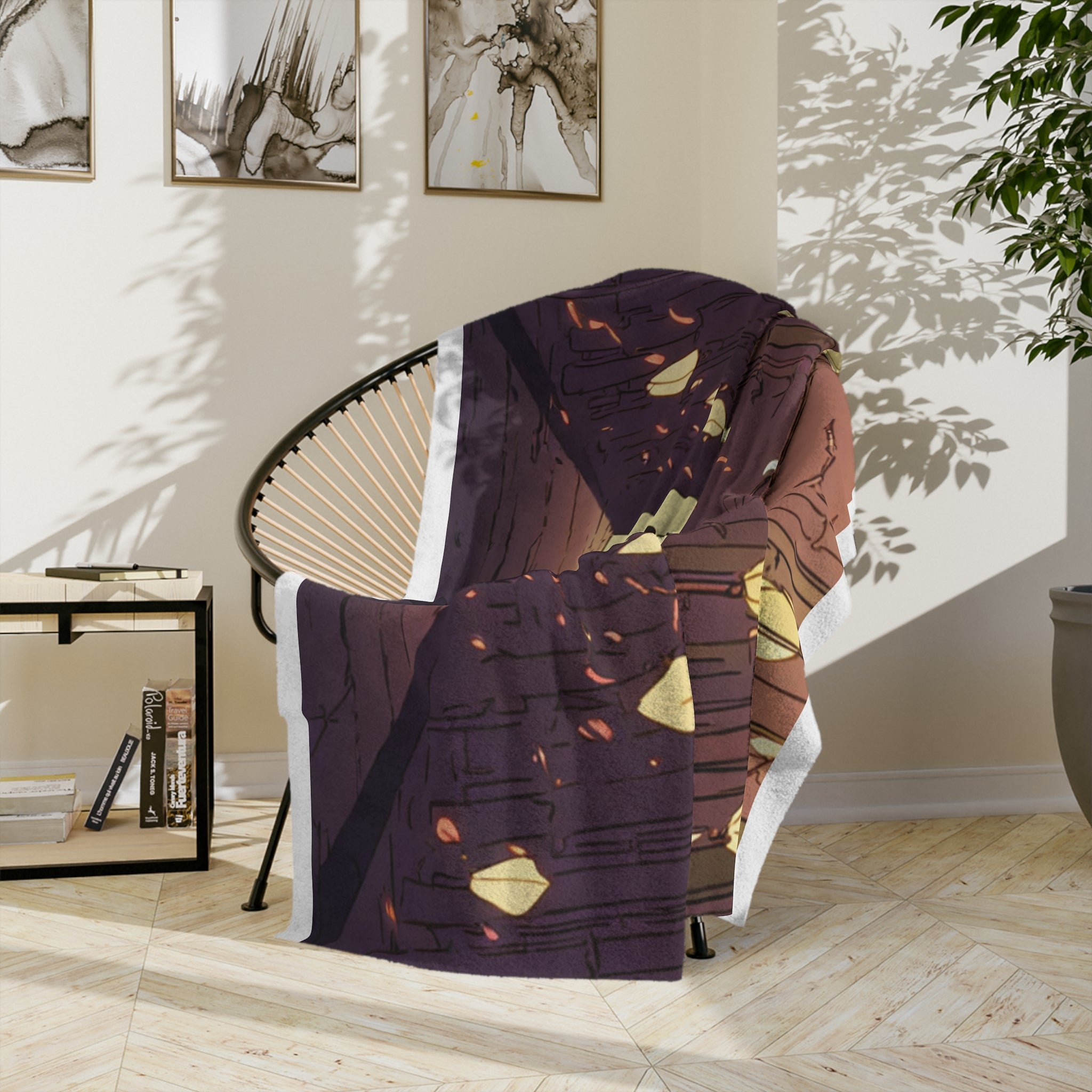 Wandering Chef Yakisoba Cart Fleece Throw Blanket