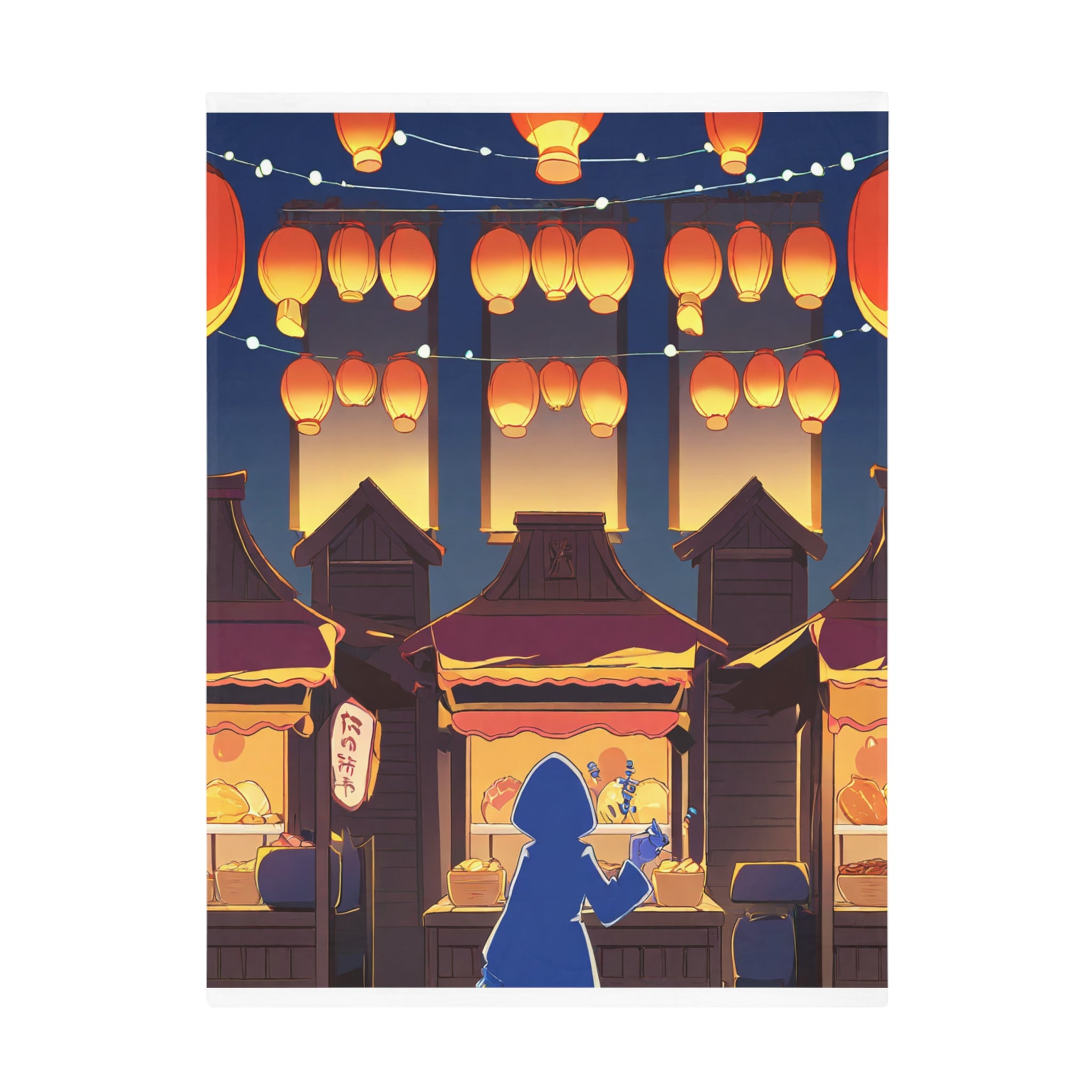 Night Market Grilled Corn Fleece Throw Blanket
