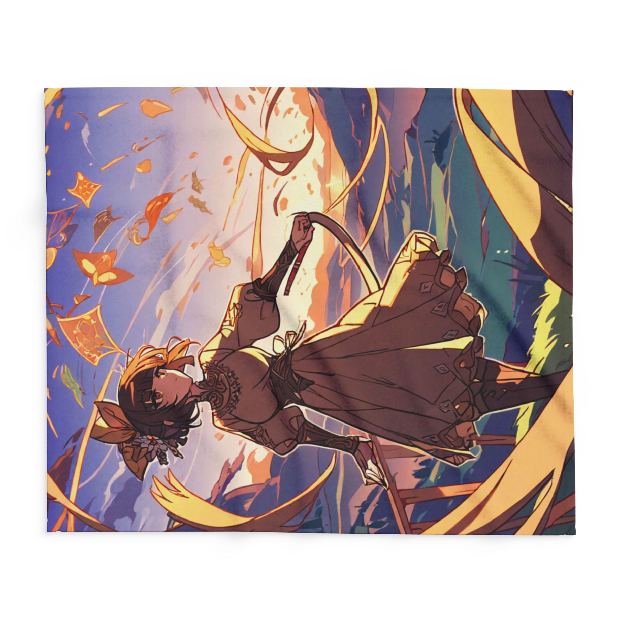Dragon Kite Maker on the Hilltop Fleece Throw Blanket