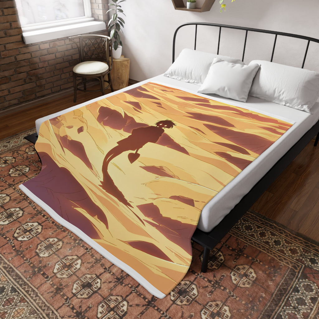 Windbreak Planter in Bleached Canvas Sherpa Throw Blanket