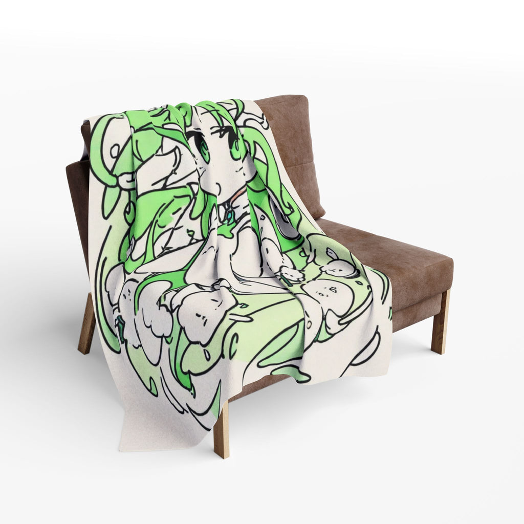 Lantern Cartographer in the Moss Garden Arctic Fleece Throw Blanket