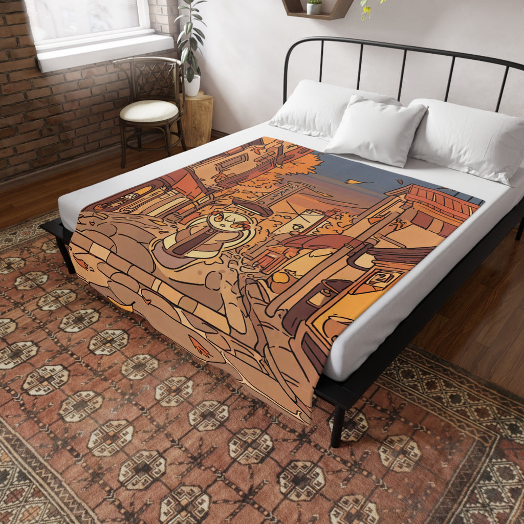 Sweet Potato Baker Evening Fleece Throw Blanket