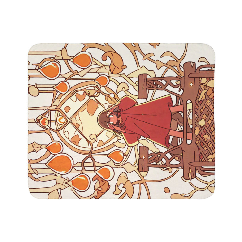 Persimmon Dryer Sliced Fruit Sherpa Fleece Throw Blanket