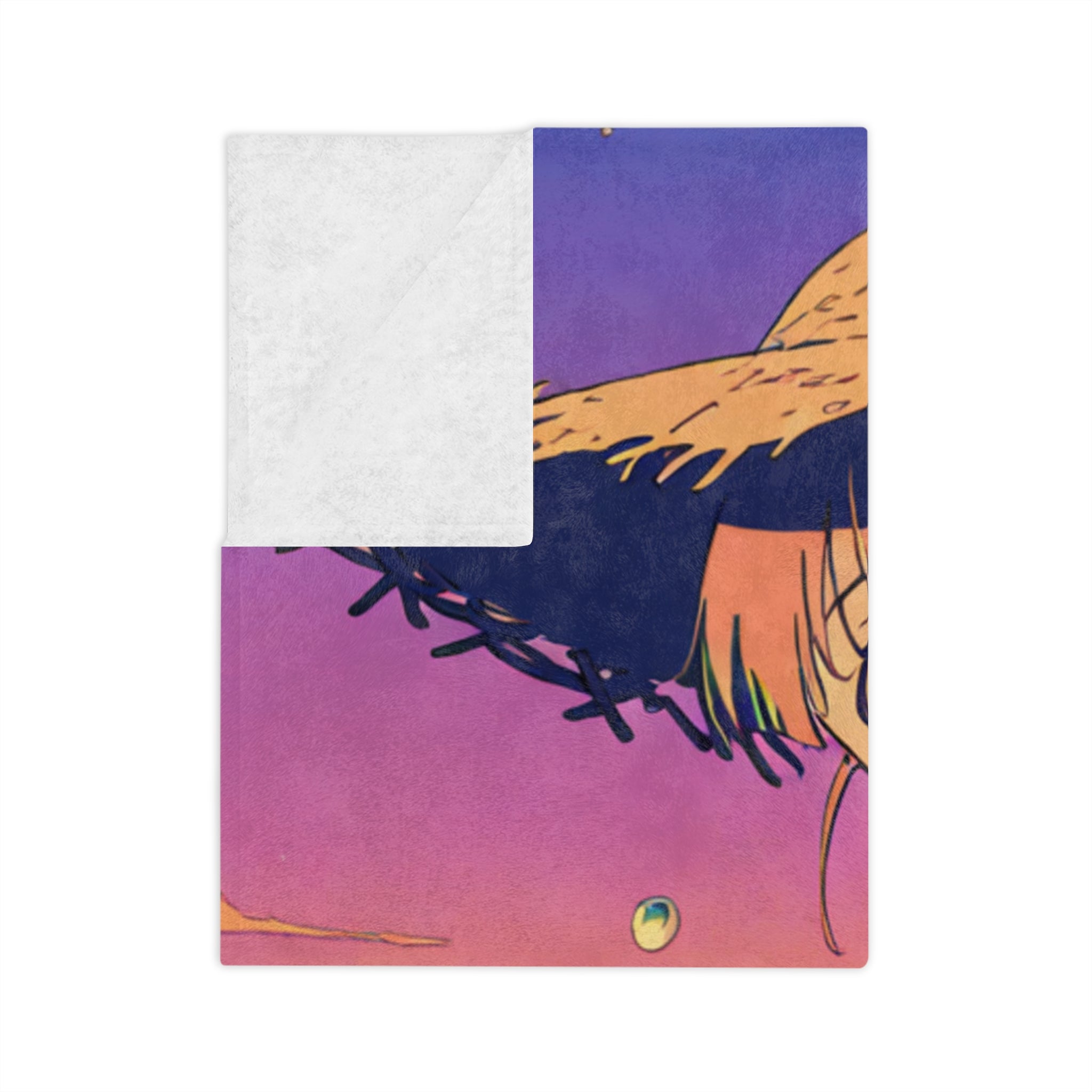 Rice Paddy Farmer Hat Velveteen Throw Blanket