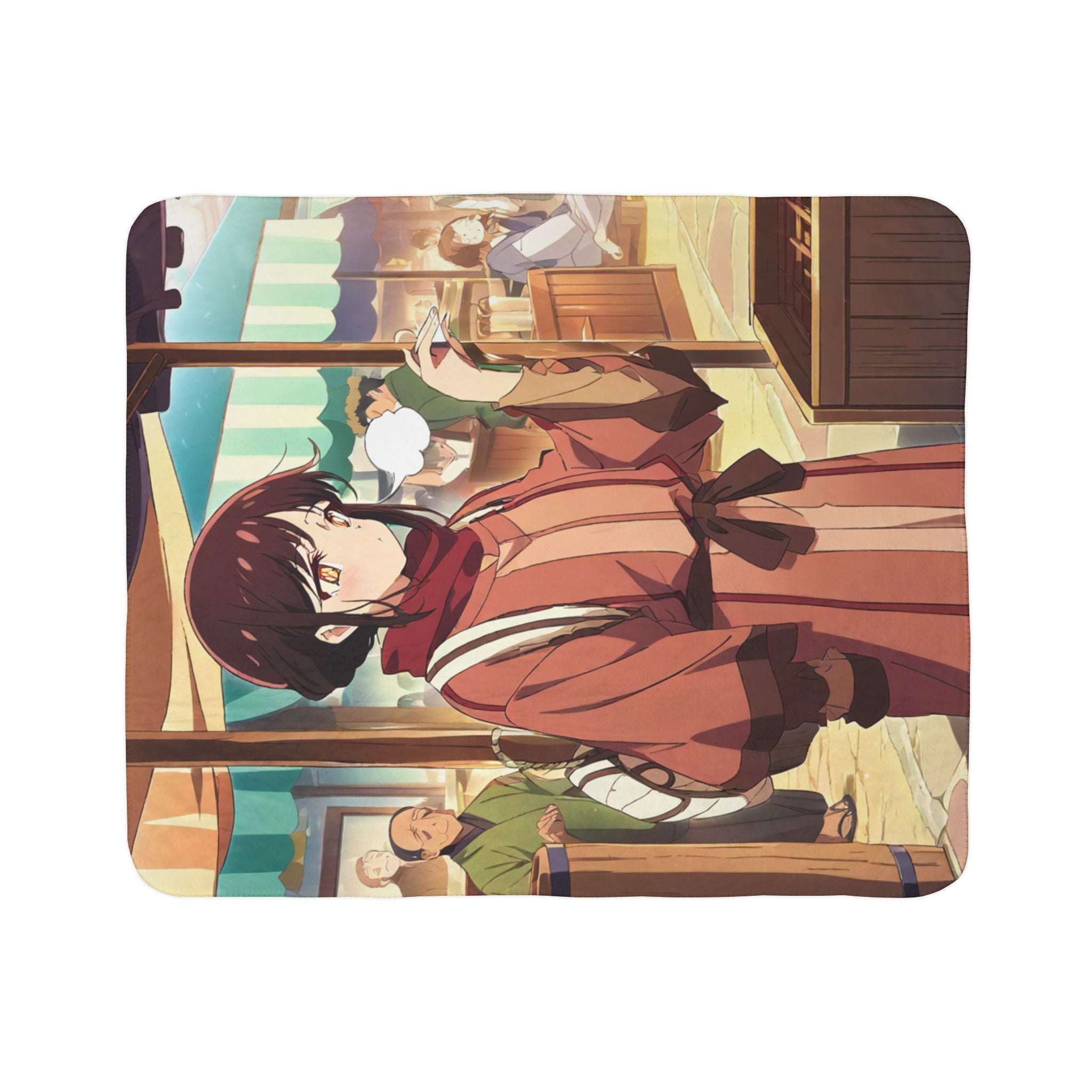 Root Vegetable Vendor Crate Sherpa Fleece Throw Blanket