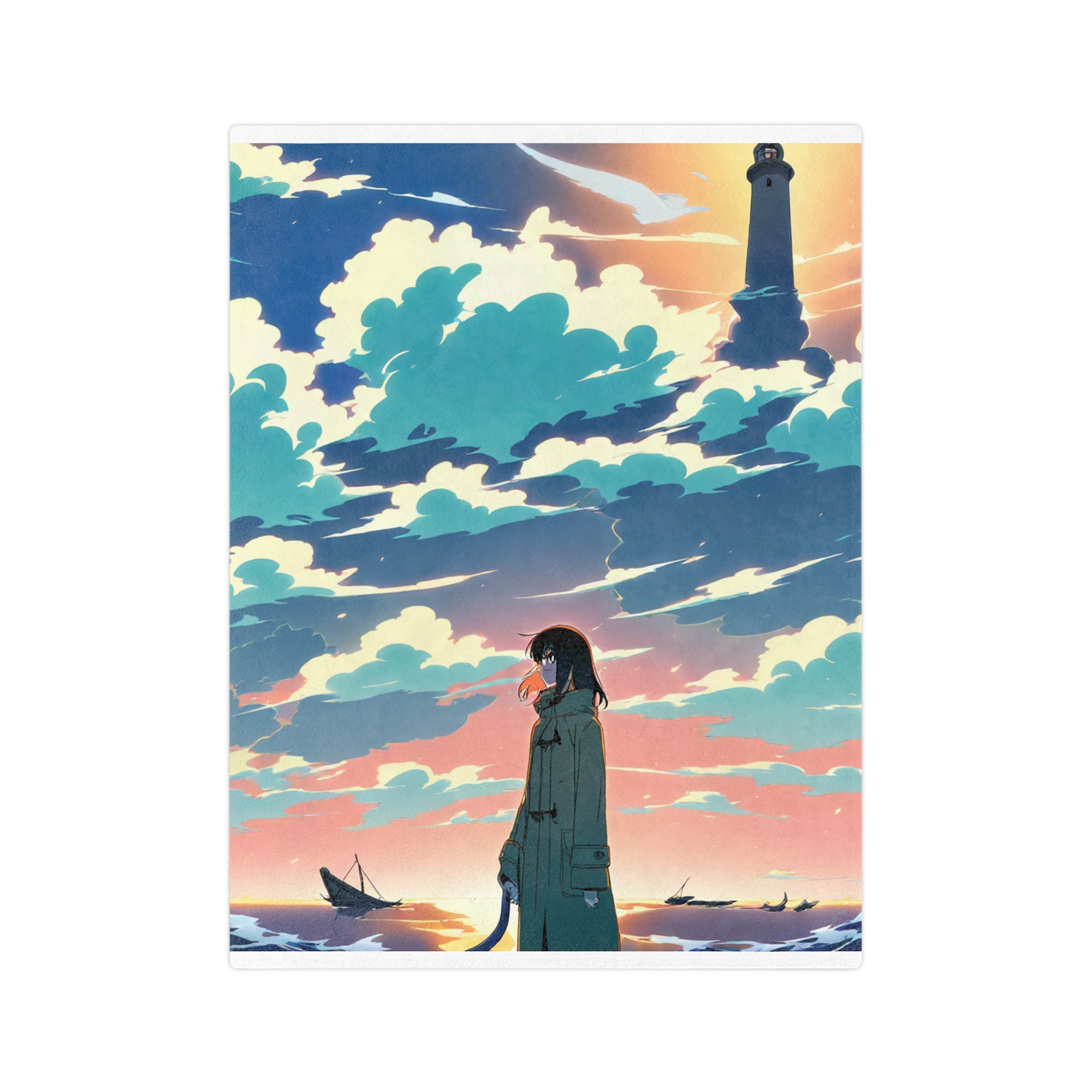 Lighthouse Supply Runner Petrels Fleece Throw Blanket
