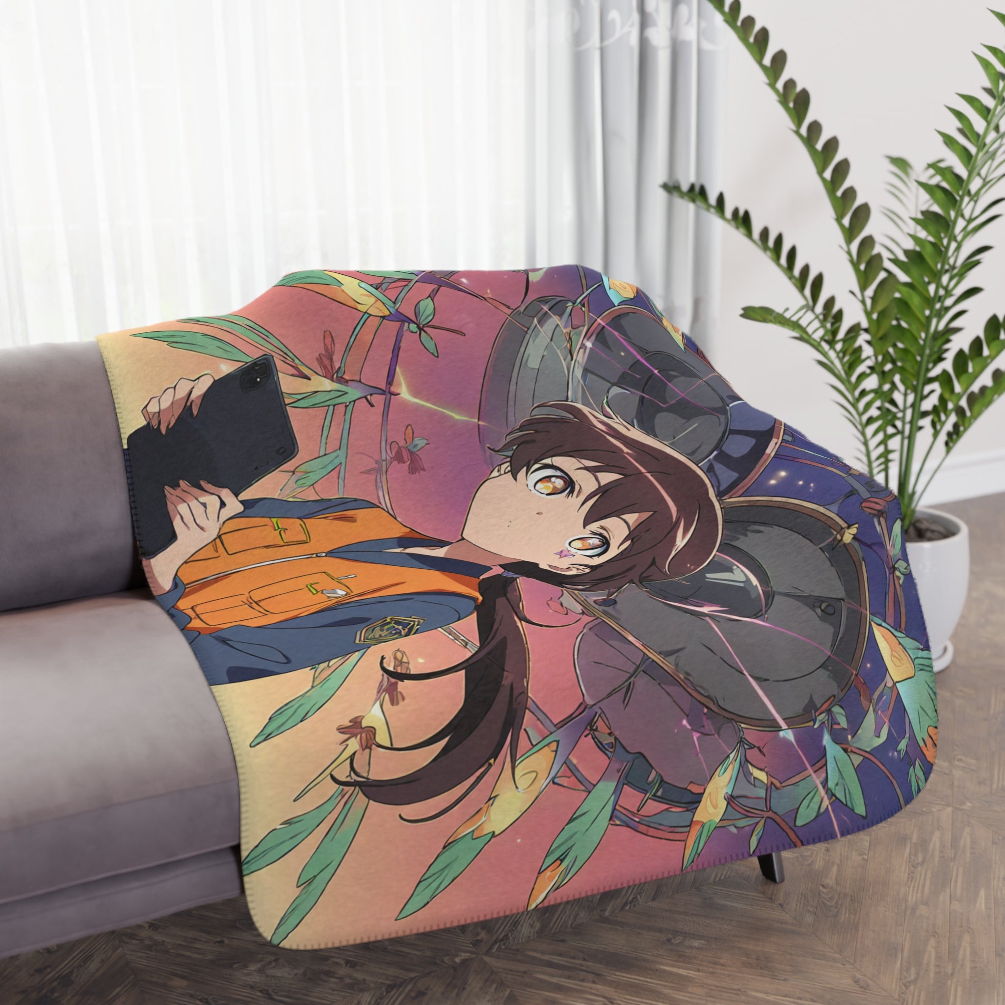 Satellite Technician on the Ridge Velveteen Throw Blanket