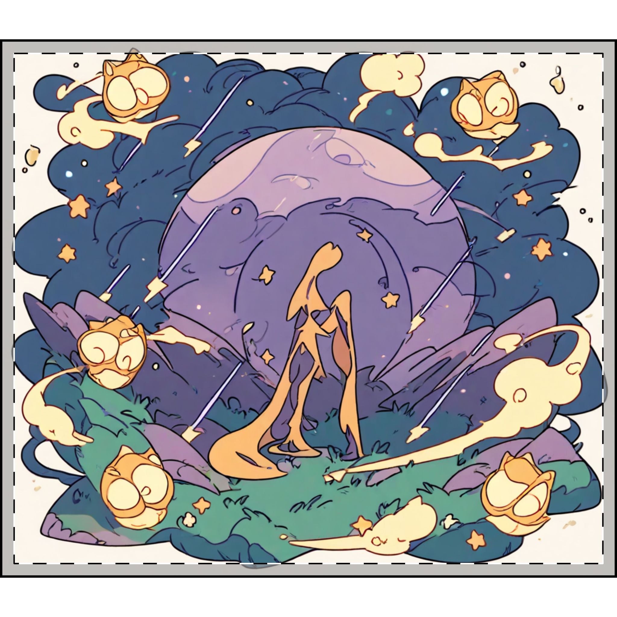 Meteor Shower Shepherd in Violet Highlands Velveteen Throw Blanket