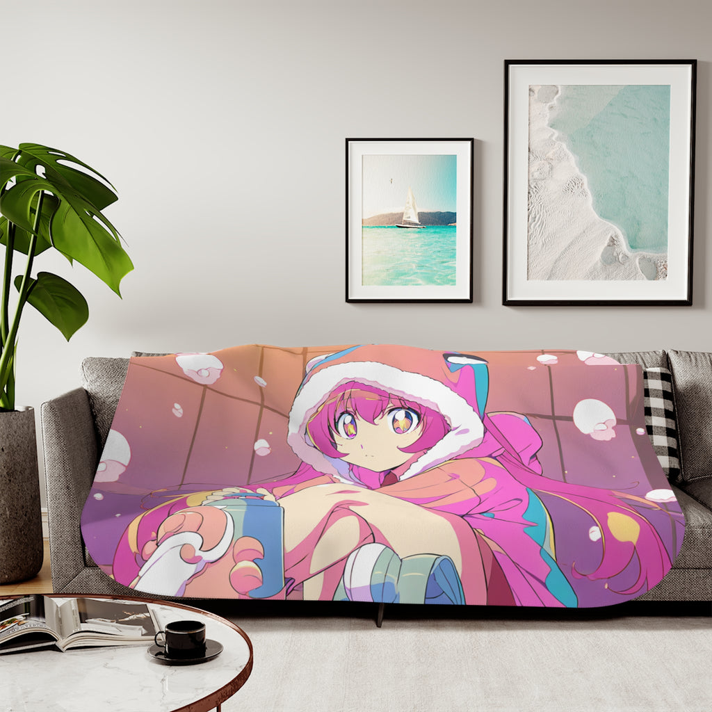 Meteor Shower Watcher on the Dam Velveteen Throw Blanket