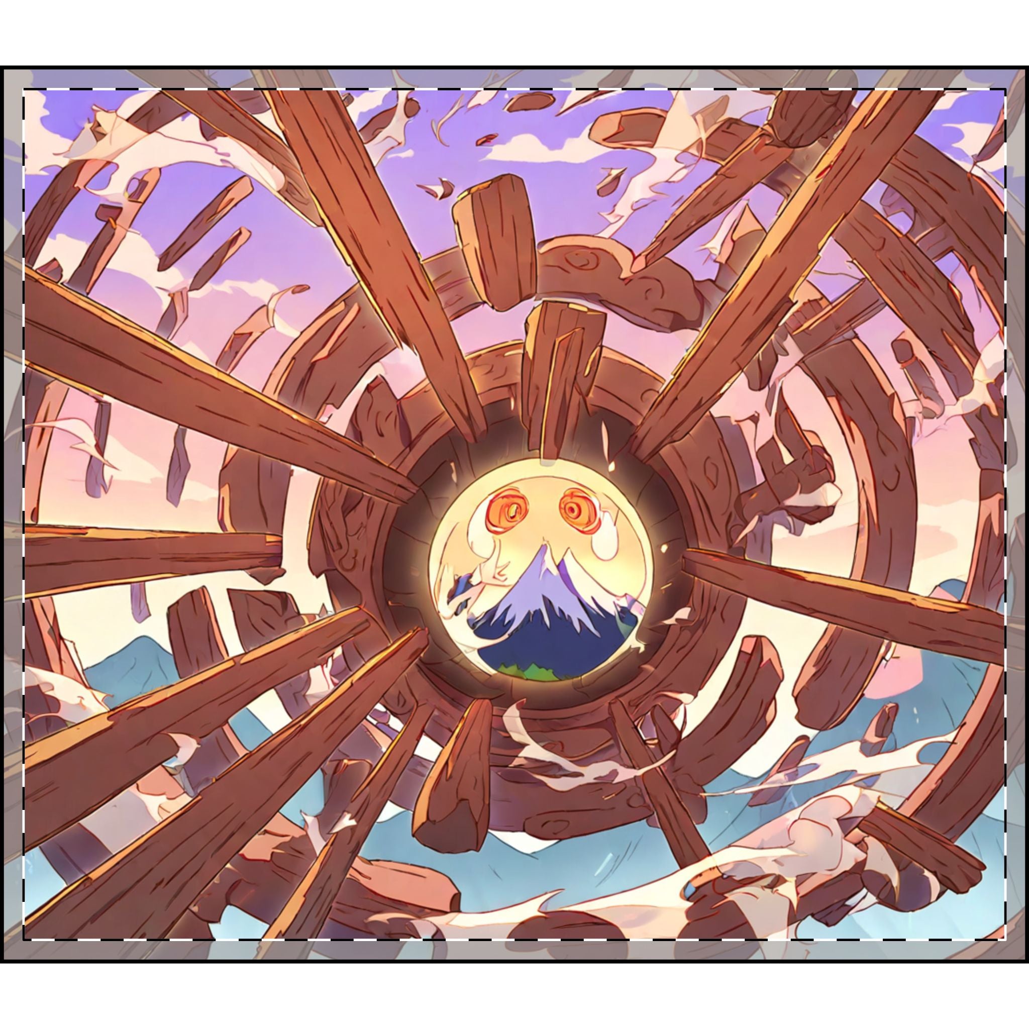 Shrine Carpenter at the Mountain Gate Velveteen Throw Blanket