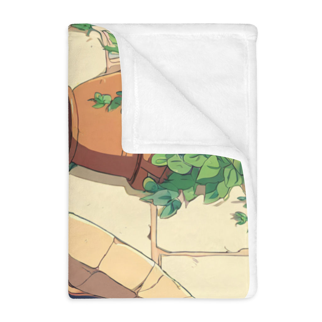 Night Blooming Cereus Caretaker Fleece Throw Blanket