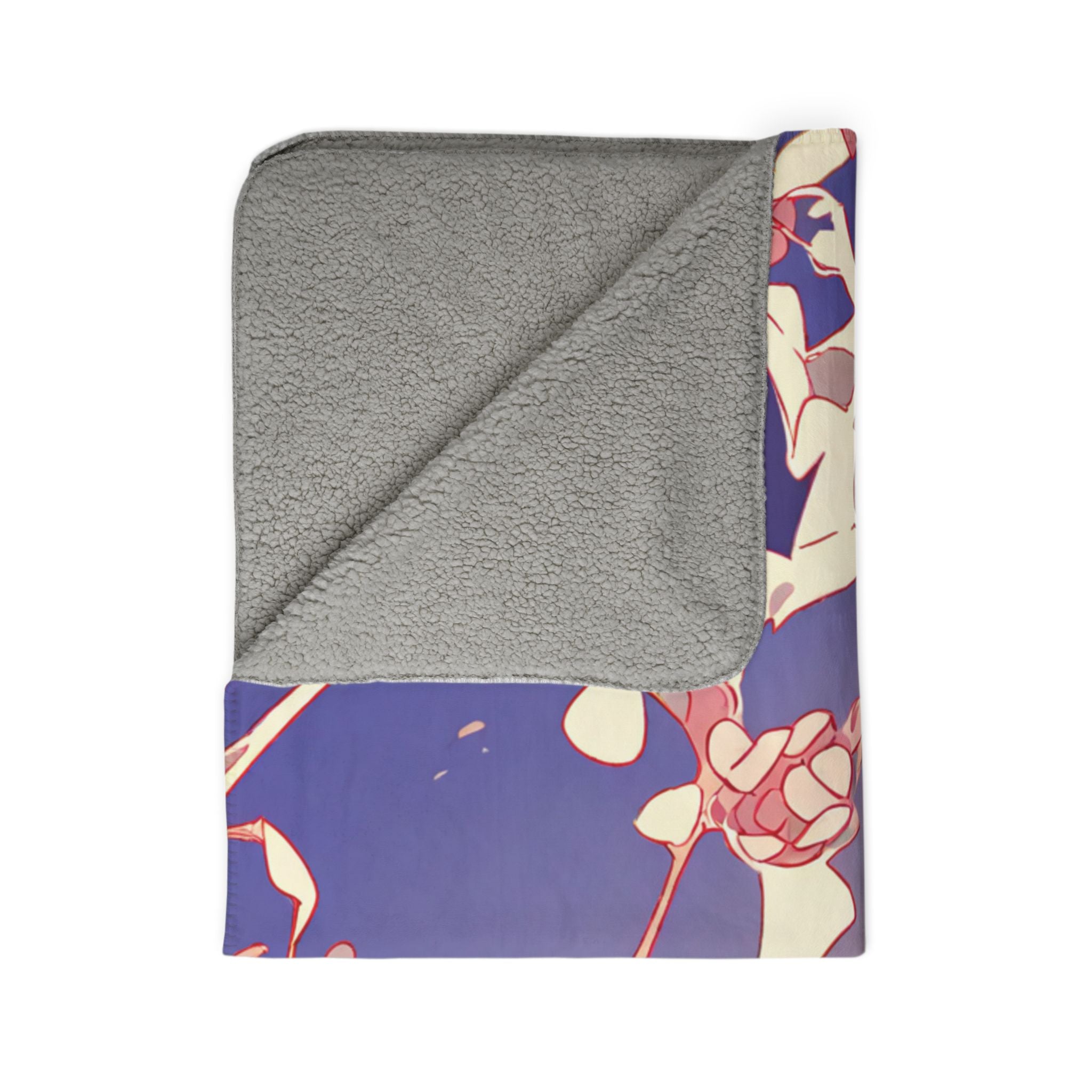 Morning Glory Vine Trainer Sherpa Fleece Throw Blanket