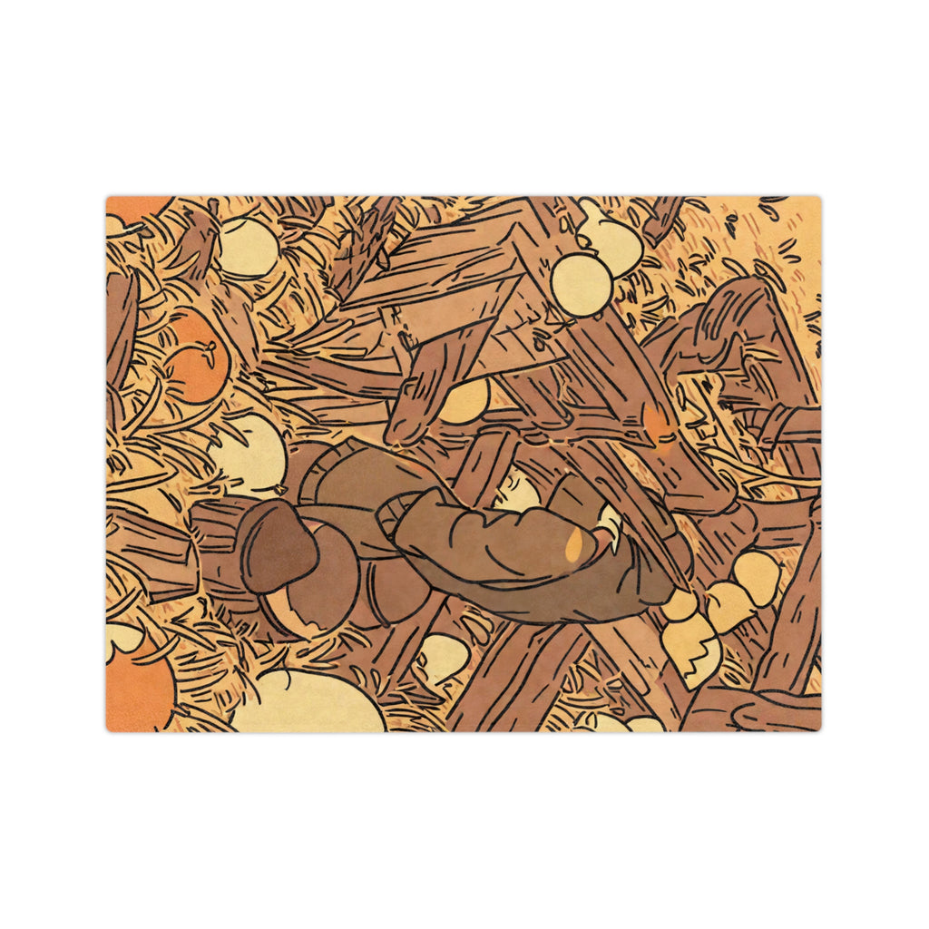 Root Vendor at the Crossroads Velveteen Throw Blanket