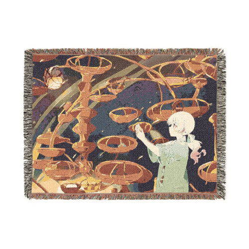 Anime Fantasy Interior Woven Throw Blanket