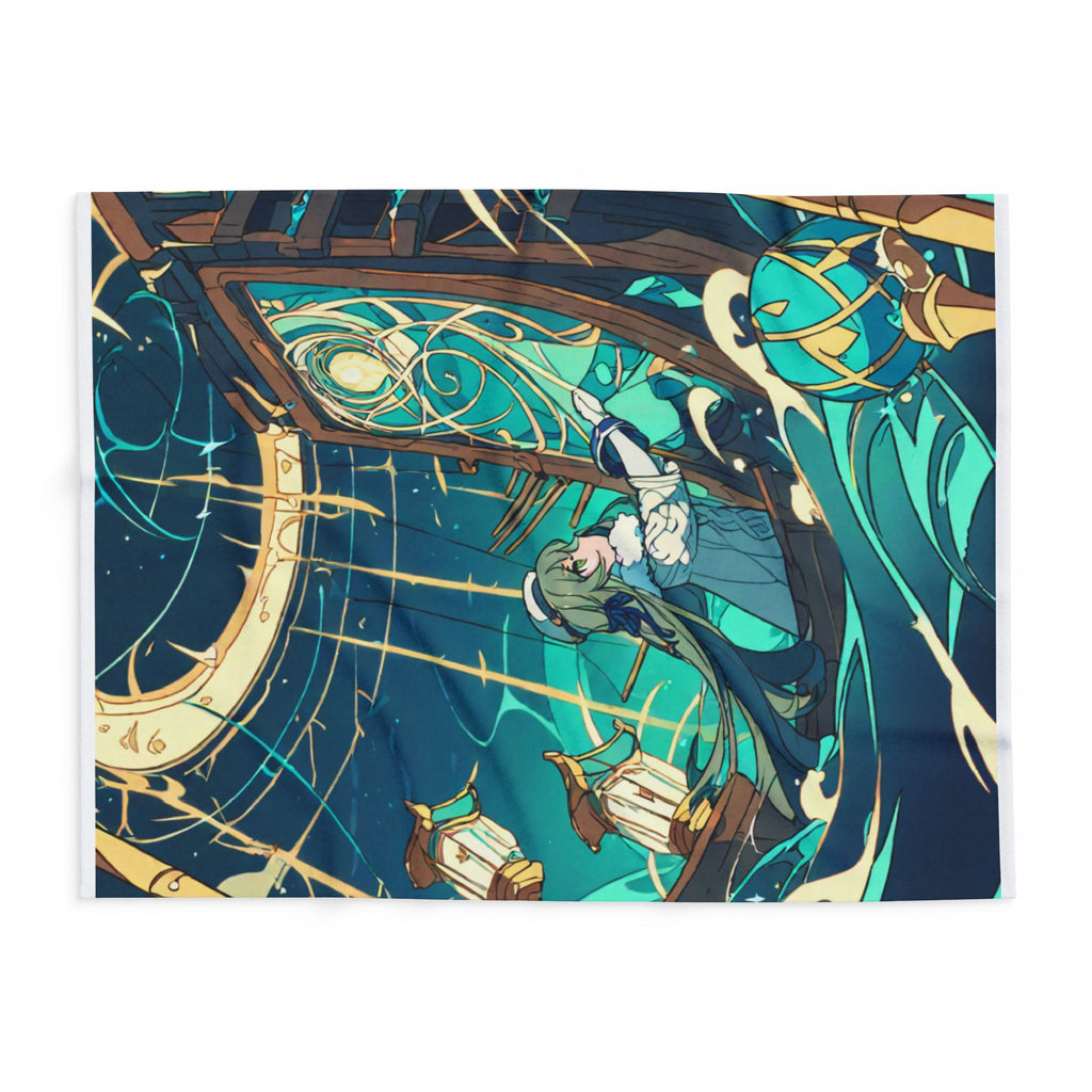 Night Ferry Operator Coat Fleece Throw Blanket