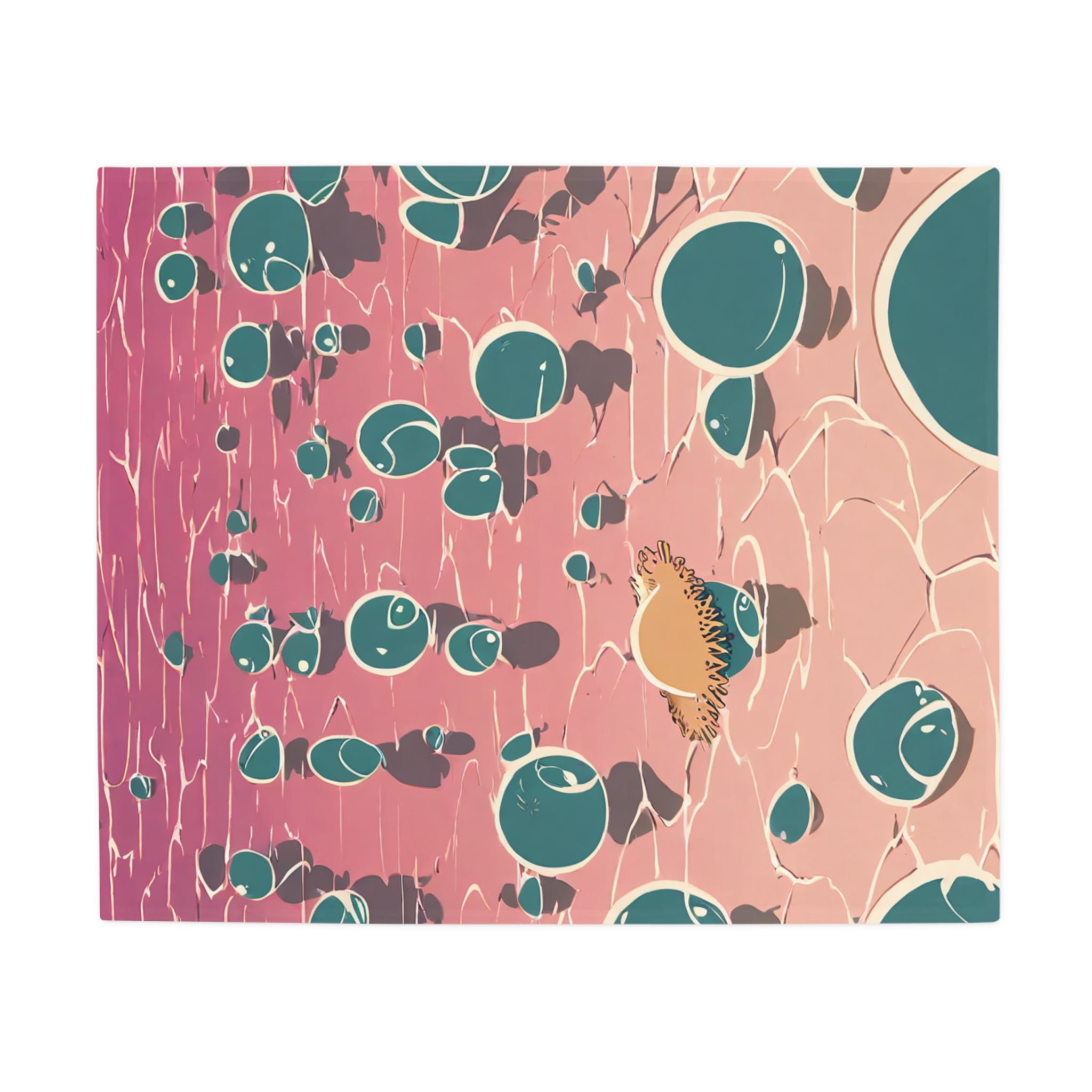 Lotus Keeper in Pink Dawn Waters Plush Fleece Throw Blanket