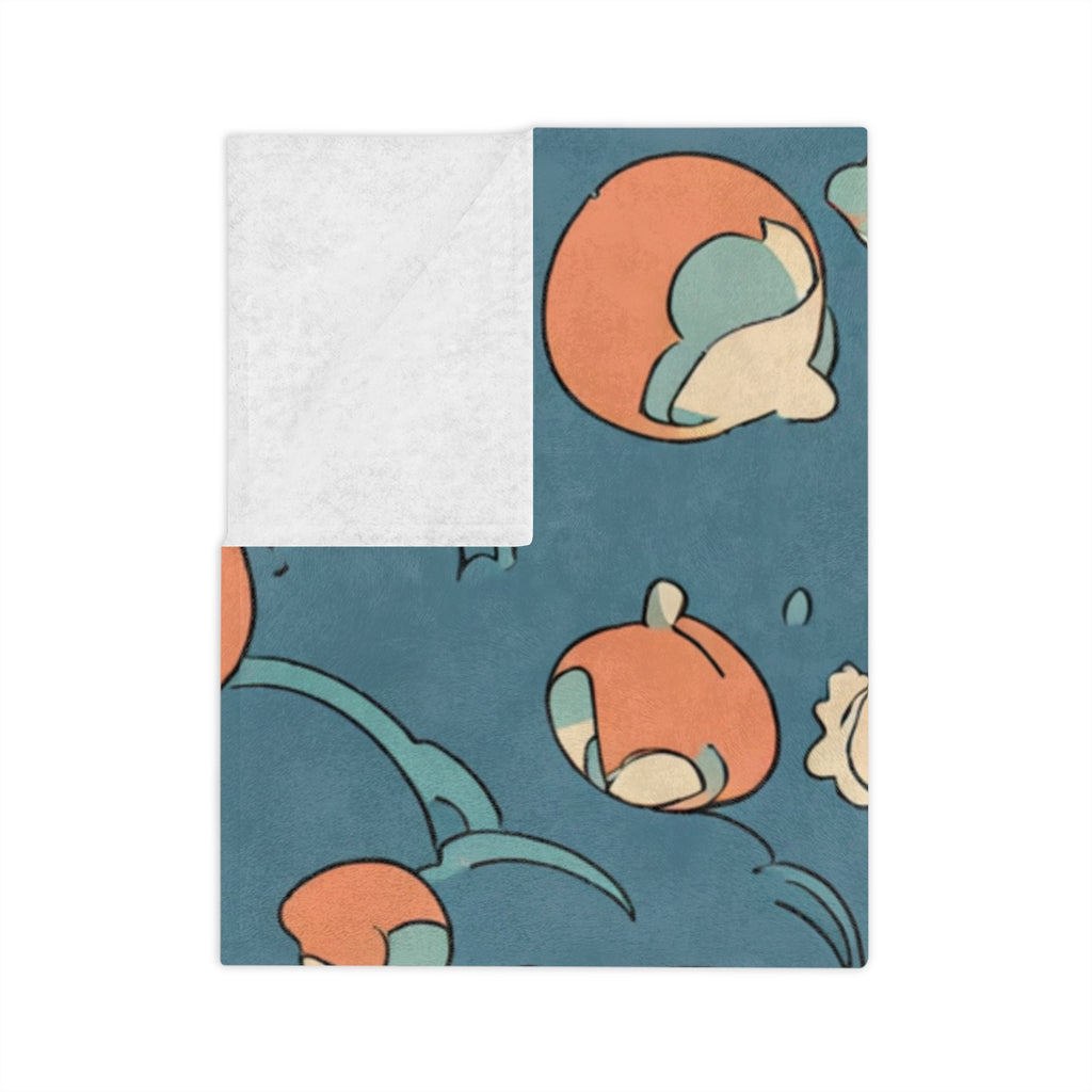 Hot Spring Egg Vendor at the Misty River Velveteen Throw Blanket