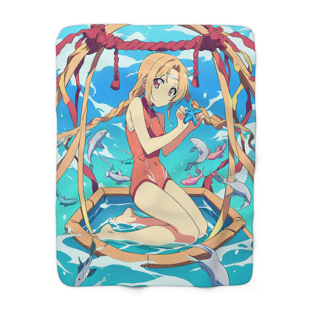 Starfish Sorter's Midday Sherpa Throw Blanket