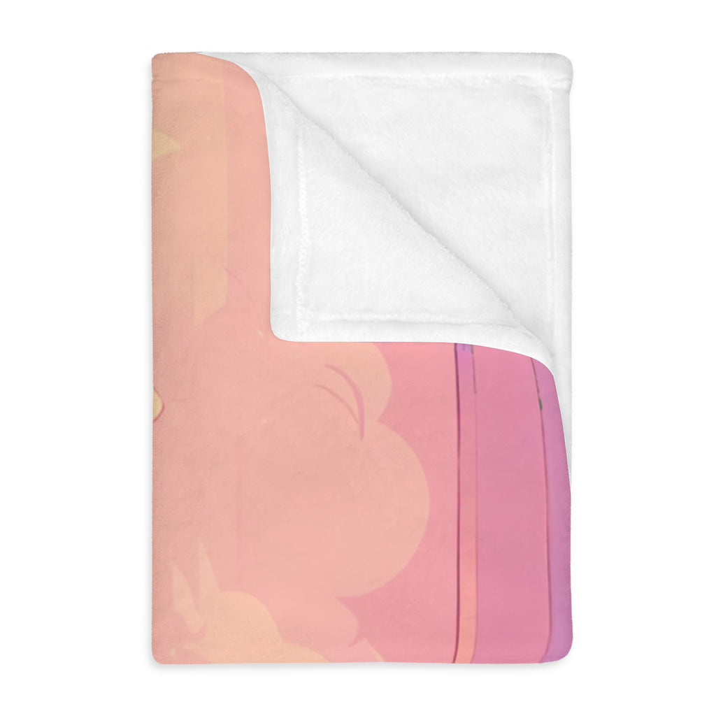 Letter Reader in Lavender Café Velveteen Throw Blanket