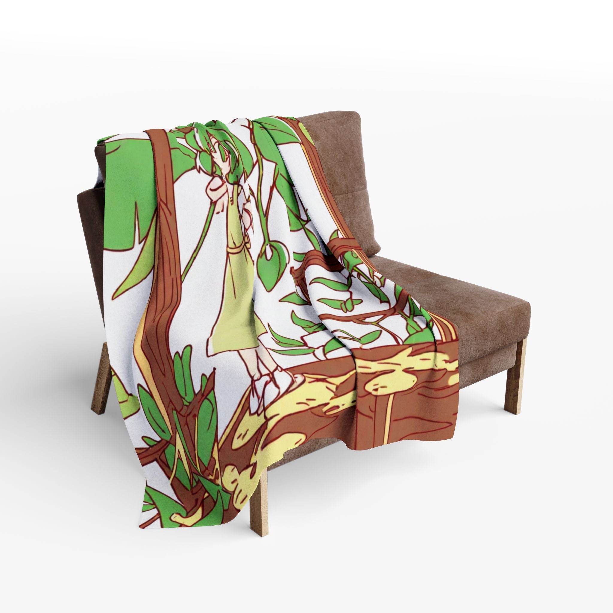 Pressed Flower Arranger in Sunroom Fleece Throw Blanket