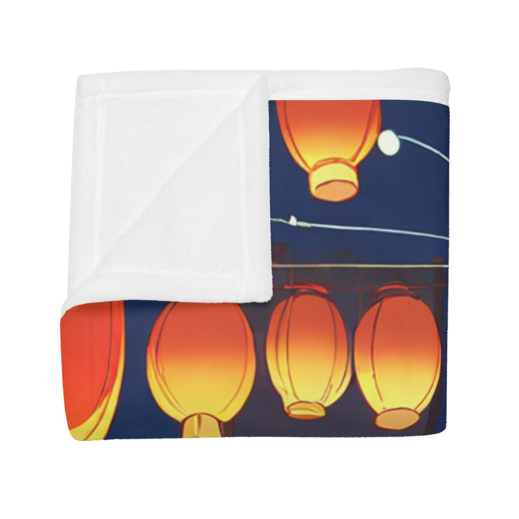Night Market Grilled Corn Fleece Throw Blanket