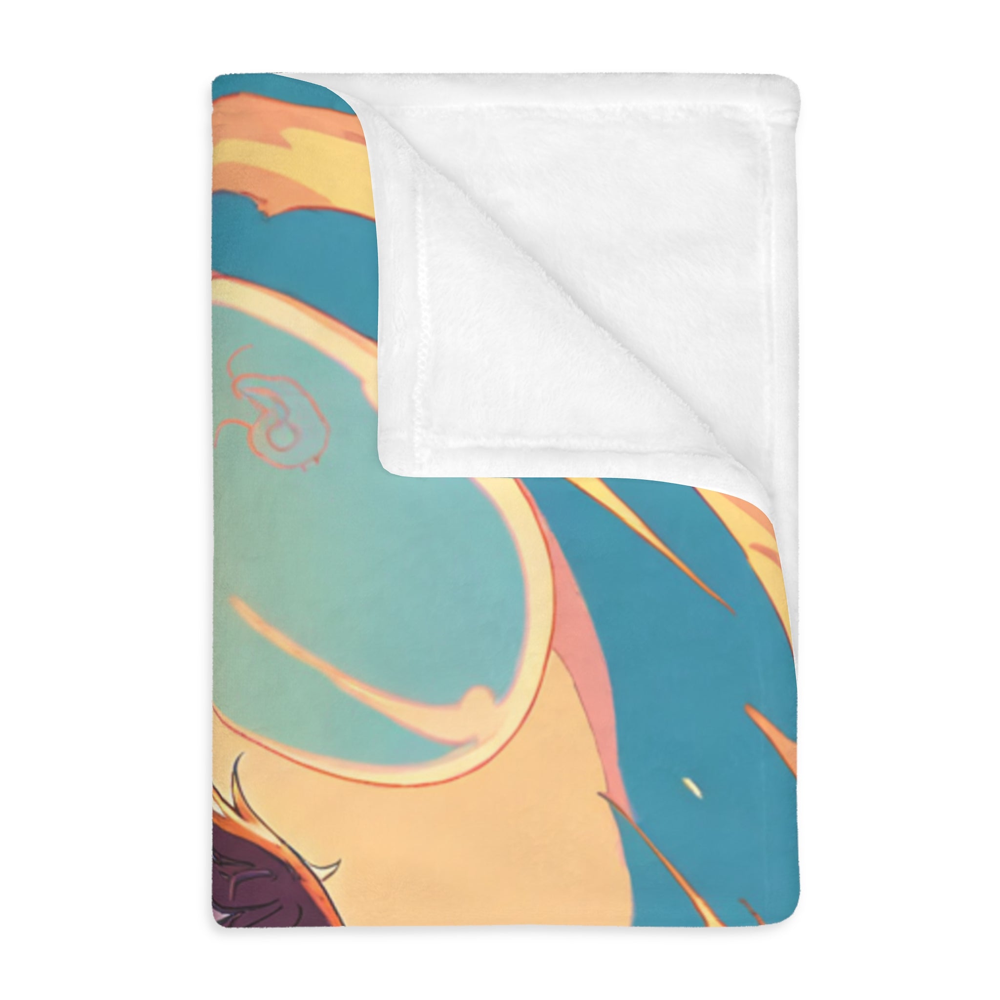 Balloon Crew at Dawn Meadow Velveteen Throw Blanket