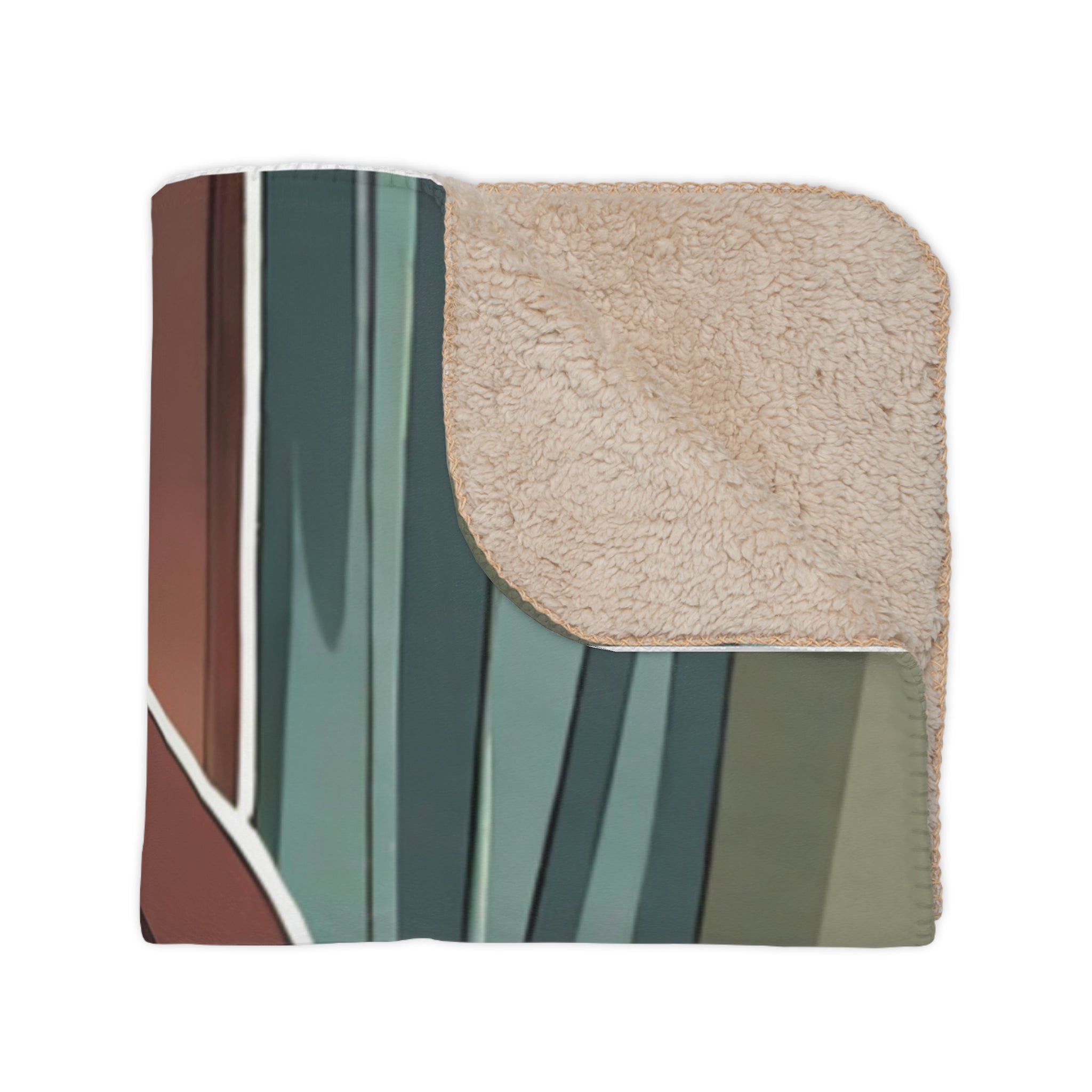 Dried-Flower Arranger in Olive Linen Sherpa Throw Blanket
