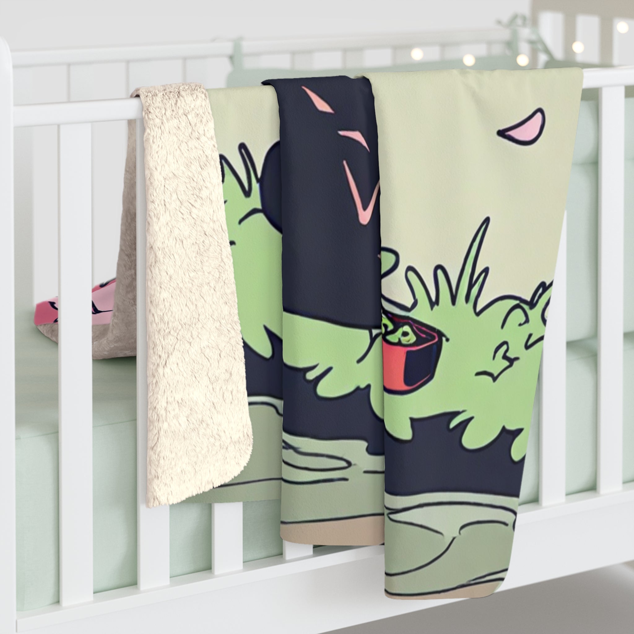 Schoolgirl Lunch at the Riverbank Sherpa Throw Blanket