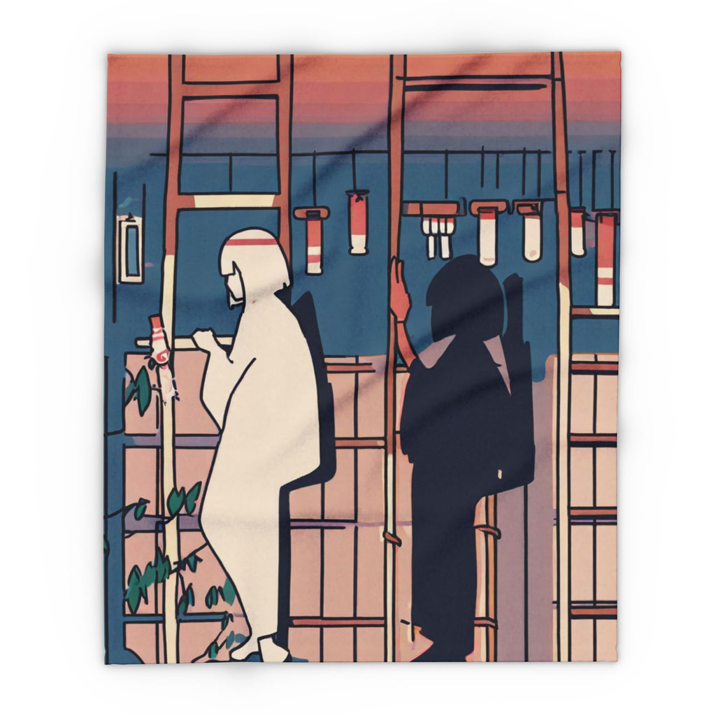 Wind Chime Collector at Dusk Arctic Fleece Throw Blanket