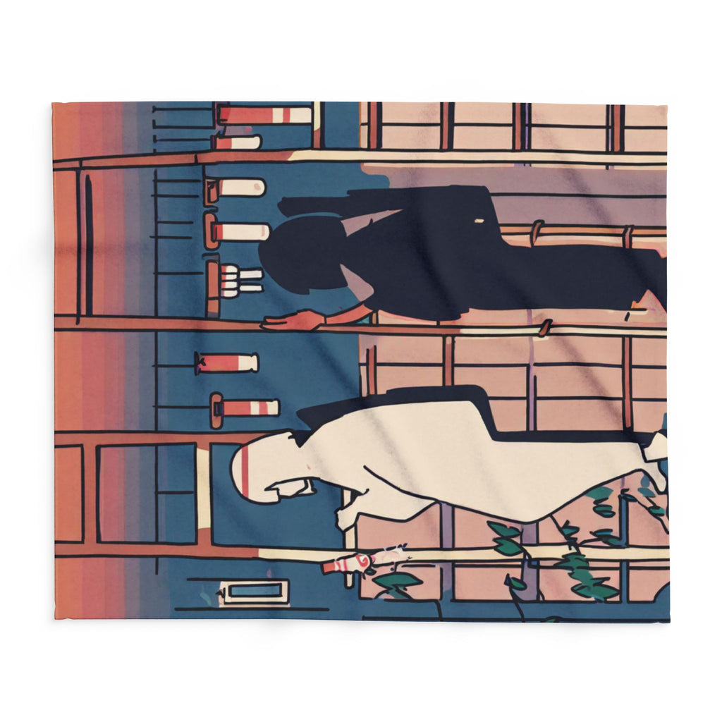 Wind Chime Collector at Dusk Arctic Fleece Throw Blanket