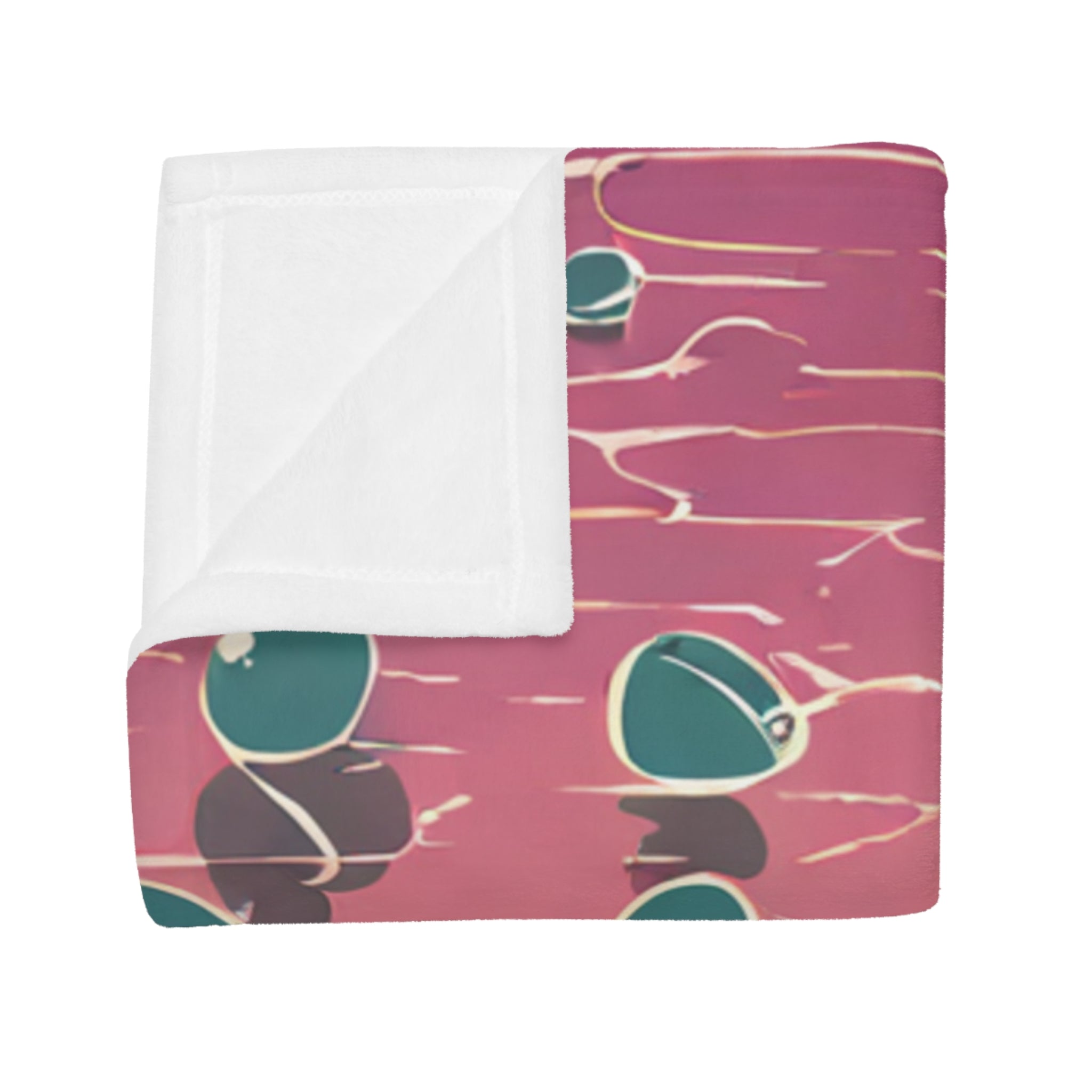 Lotus Keeper in Pink Dawn Waters Plush Fleece Throw Blanket