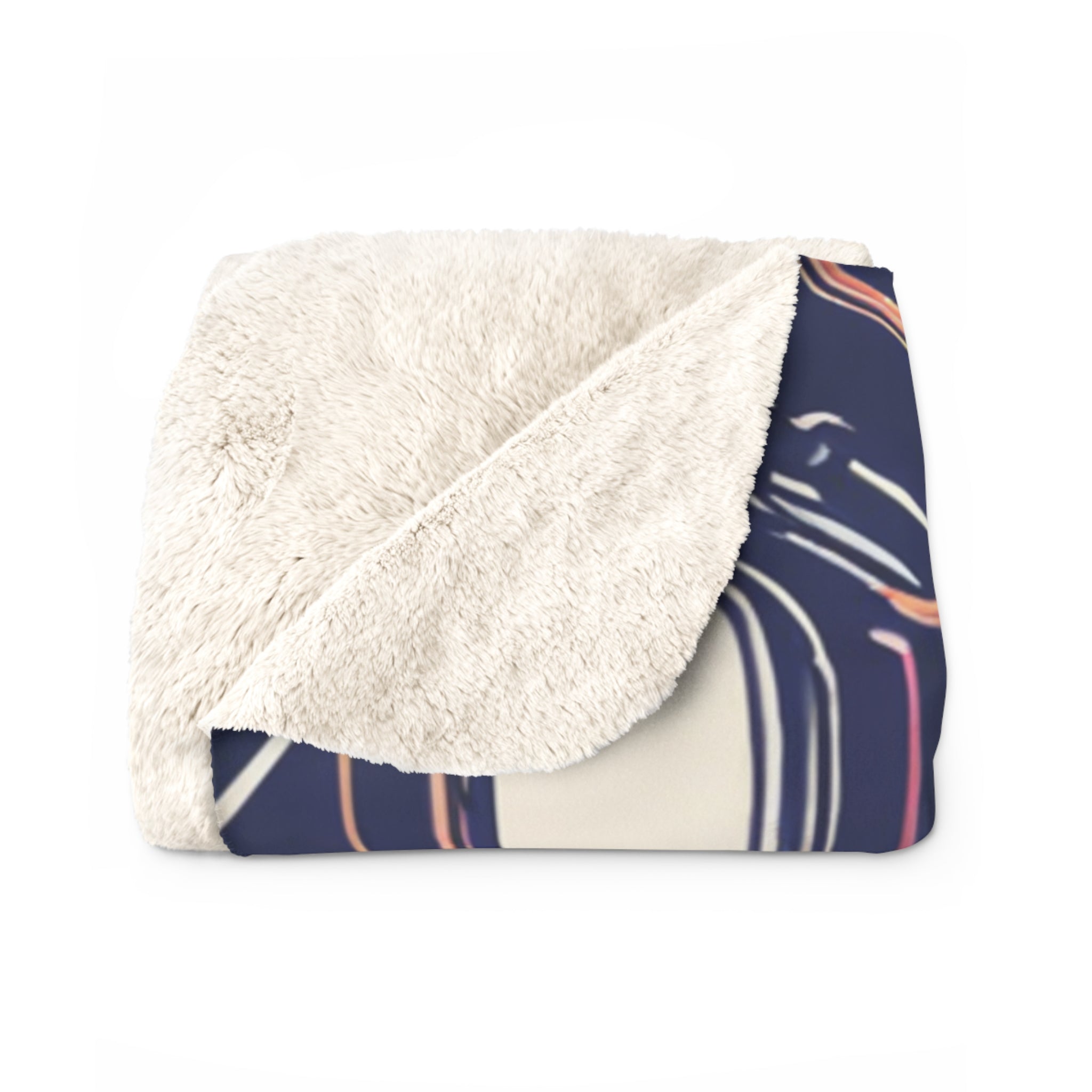 Night Train Conductor in Midnight Passenger Car Sherpa Throw Blanket