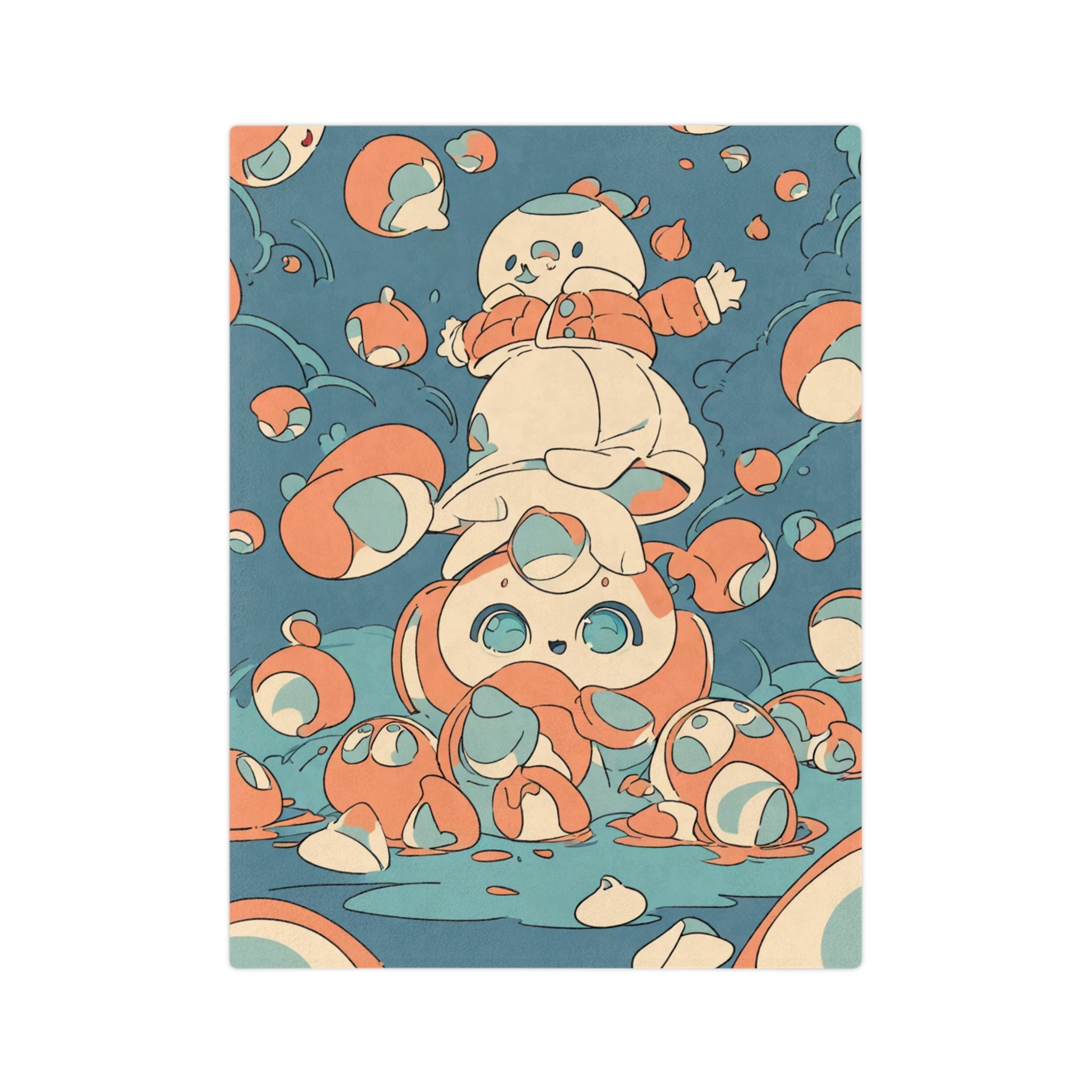 Hot Spring Egg Vendor at the Misty River Velveteen Throw Blanket