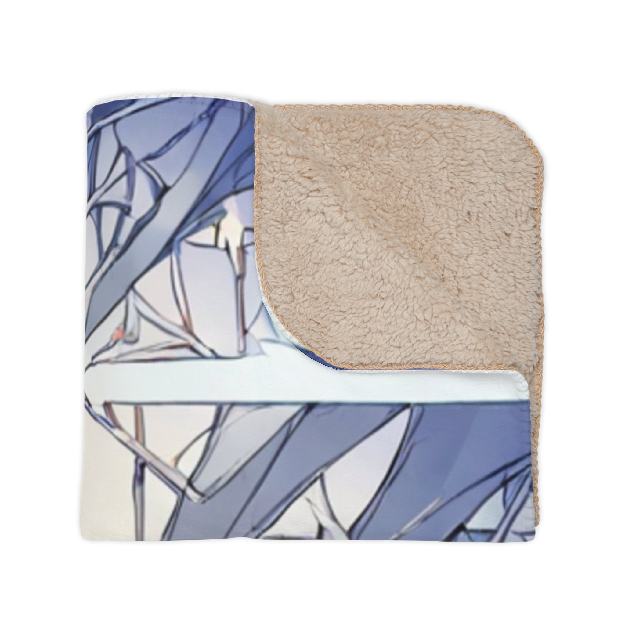 Mountain Caretaker in Frost Basin Sherpa Throw Blanket